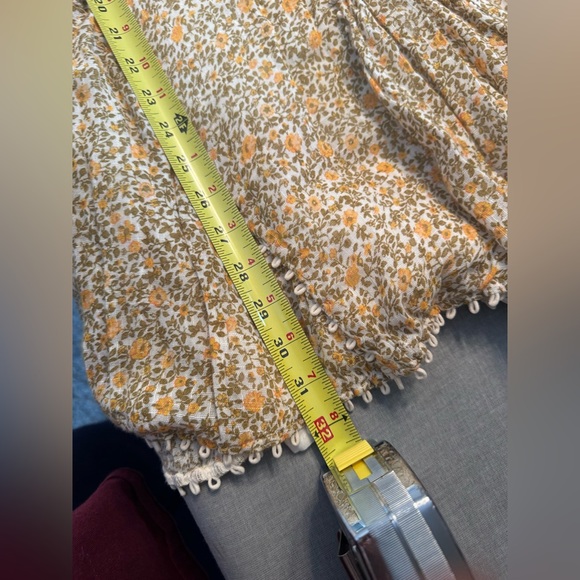 MSRP $168 Free People Babydoll Mini Dress NWT Size M Boho Puff Sleeve Flowy - Picture 9 of 9